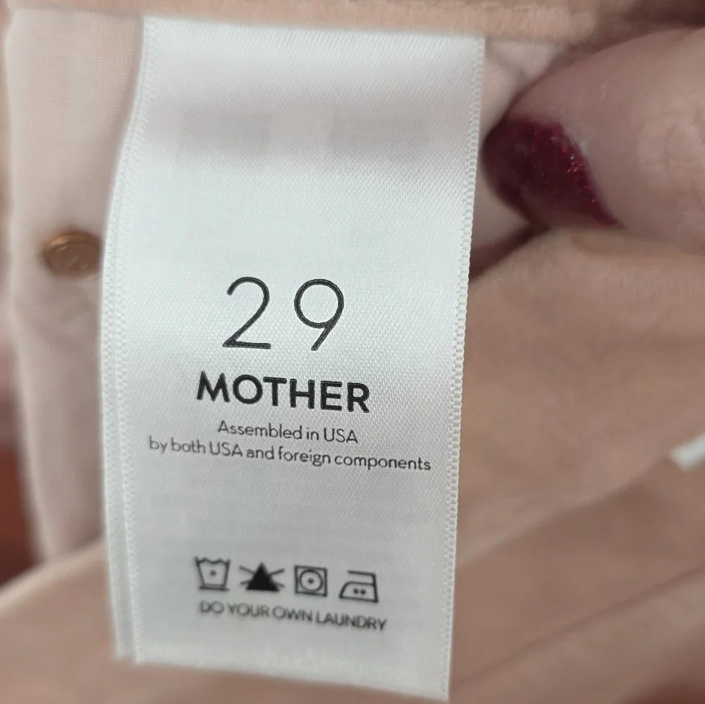 Mother High Waisted Looker Petal Pink 29 - Picture 4 of 8
